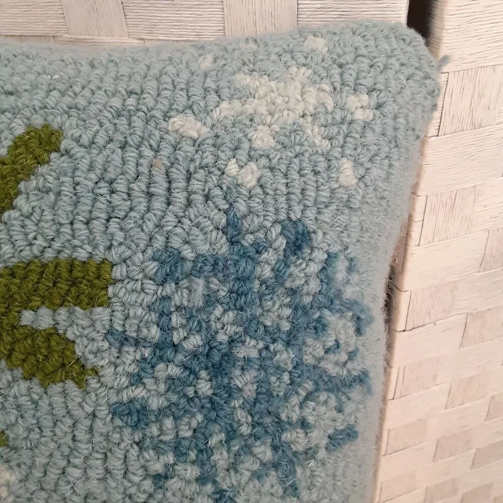 The Company Store Woven Winter 2 Birds Decorative Pillow Unique